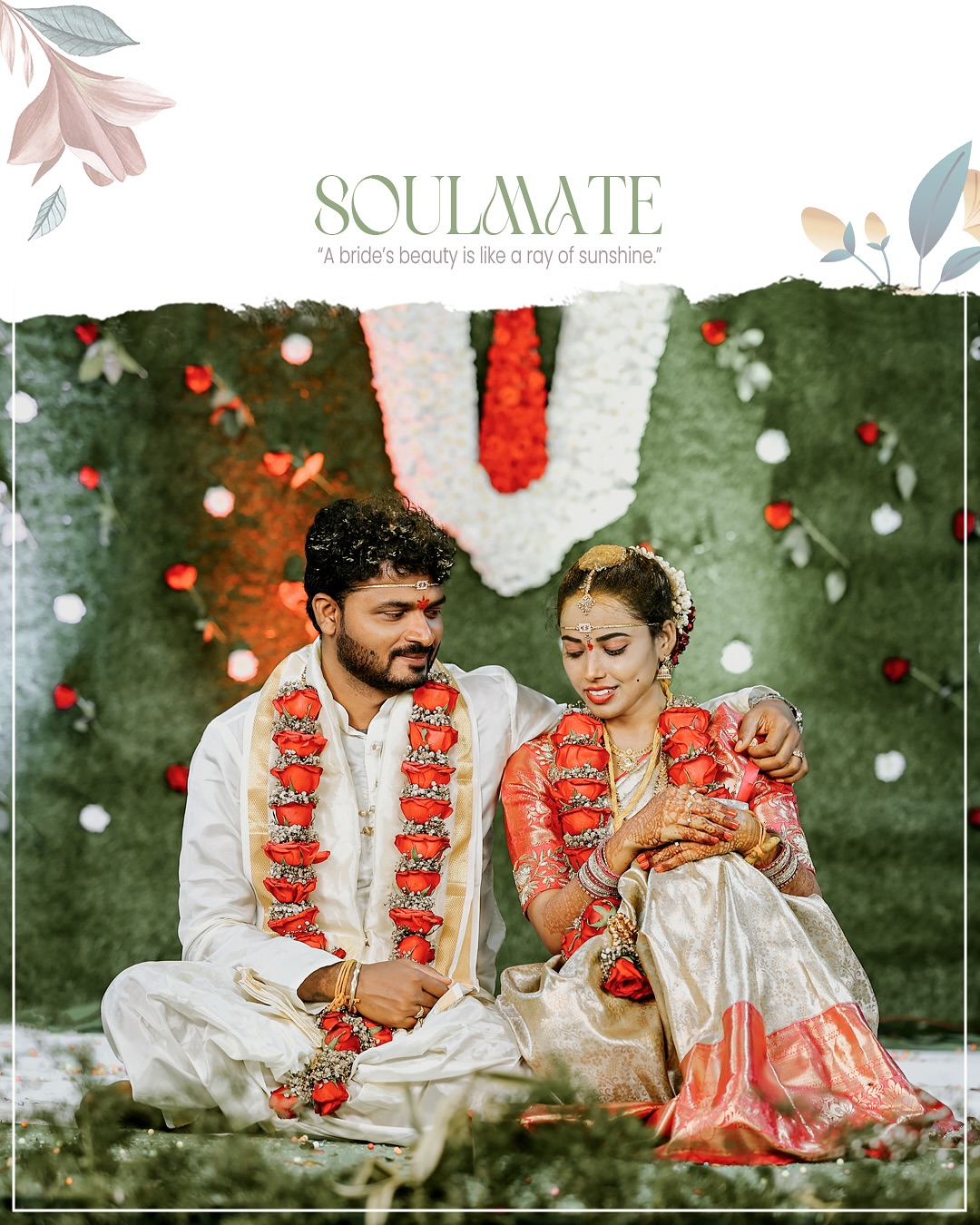 Newlywed couple seated together after their ceremony by NAG Photography