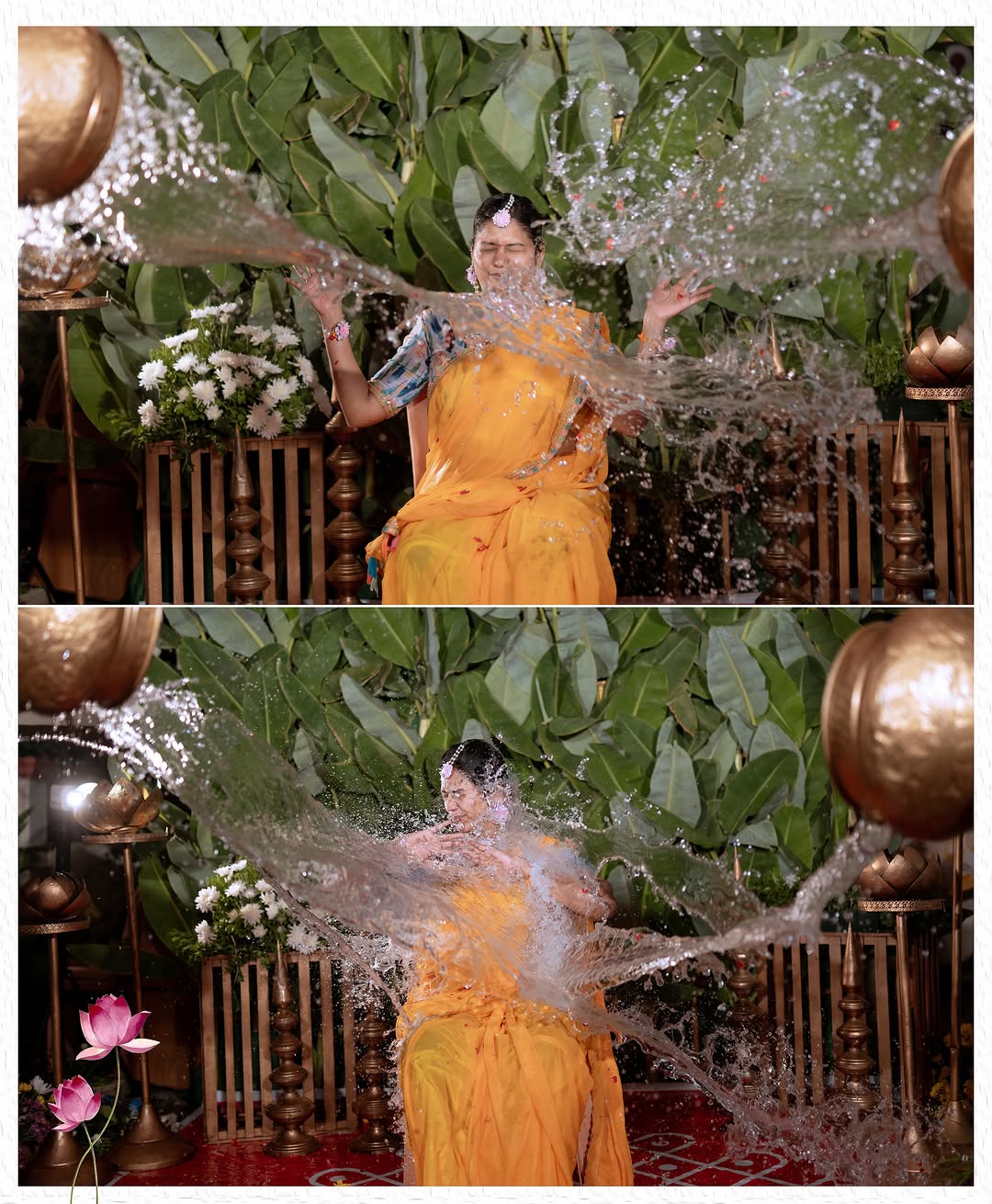 Joyful haldi water ceremony photographed by NAG Photography